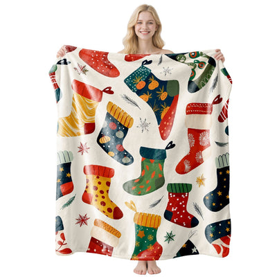 Warm Versatile Flannel Blanket, Home Lounge Throw Cover, Practical Present For Christmas & Halloween Holiday Gifting, Style FLR‑190, Size XL, 150x200cm