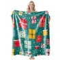 Cozy Festive Flannel Throw Blanket, Christmas & Halloween Air‑Conditioning Blanket, Thoughtful Holiday Gift For Sofa Decor, Style FLR‑196, Size S, 100x130cm