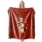 Multi‑Scene Warm Flannel Air‑Condition Throw, Home Leisure Blanket, Practical Present For Christmas & Halloween Celebration Gathering, Style FLR‑198, Size XL, 150x200cm