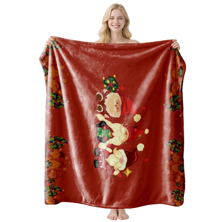 Multi‑Scene Warm Flannel Air‑Condition Throw, Home Leisure Blanket, Practical Present For Christmas & Halloween Celebration Gathering, Style FLR‑198, Size XL, 150x200cm