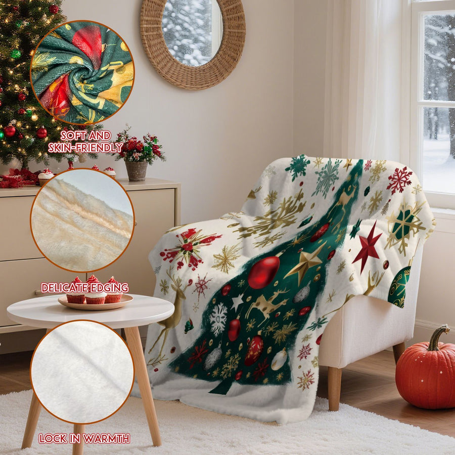 Multi‑Scene Warm Flannel Air‑Condition Throw, Home Leisure Blanket, Practical Present For Christmas & Halloween Celebration Gathering, Style FLR‑198, Size XL, 150x200cm