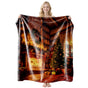 Comfort‑Focused Flannel Holiday Throw Blanket, Christmas & Halloween Soft Air‑Condition Cover, Thoughtful Present For Interior Space Decoration, Style FLR‑200, Size S, 100x130cm