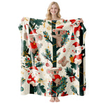 Christmas & Halloween Themed Flannel Blanket, Mellow‑surface Rest Throw, Nice Holiday Gifting Option For Different Indoor Household Spaces, Style FLR‑211, Size M, 100x150cm