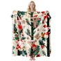 Christmas & Halloween Themed Flannel Blanket, Mellow‑surface Rest Throw, Nice Holiday Gifting Option For Different Indoor Household Spaces, Style FLR‑211, Size M, 100x150cm