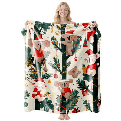 Cozy Warm Household Flannel Throw Blanket, Adjustable Leisure Cover, Practical Present For Christmas & Halloween Holiday Gift‑giving Scenes, Style FLR‑211, Size XL, 150x200cm
