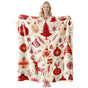 Vivid Tone Holiday Flannel Throw, Soft Indoor Rest Throw, Desirable Present For Christmas & Halloween Diverse Gift‑giving Situations, Style FLR‑230, Size S, 100x130cm