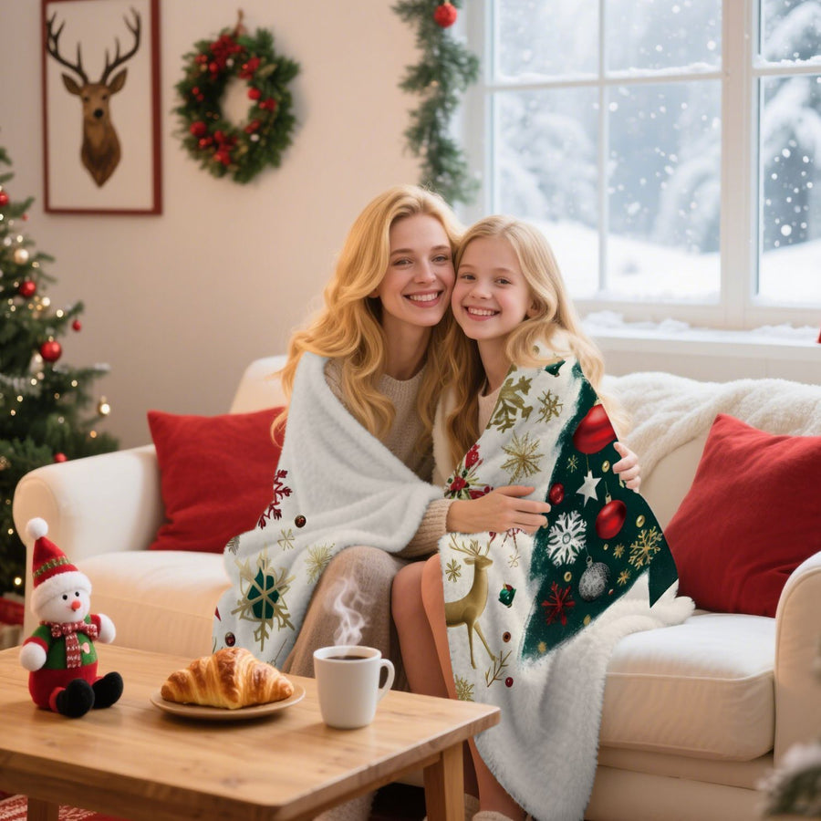 Relax‑centered Festive Flannel Throw Blanket, Gentle Soft Cover, Thoughtful Present For Christmas & Halloween Residential Interior Layout, Style FLR‑231, Size S, 100x130cm