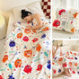 Christmas & Halloween Thick Flannel Throw Blanket, Monster Cartoon Pattern, Gentle Household Rest Blanket, Holiday Gift Blanket, 70x100cm XS Size