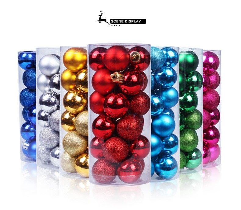 24 Pieces Electroplated Plastic Holiday Ornament Baubles, Dark Blue 4cm Hanging Balls Applied in Christmas Wreath and Halloween Venue Styling