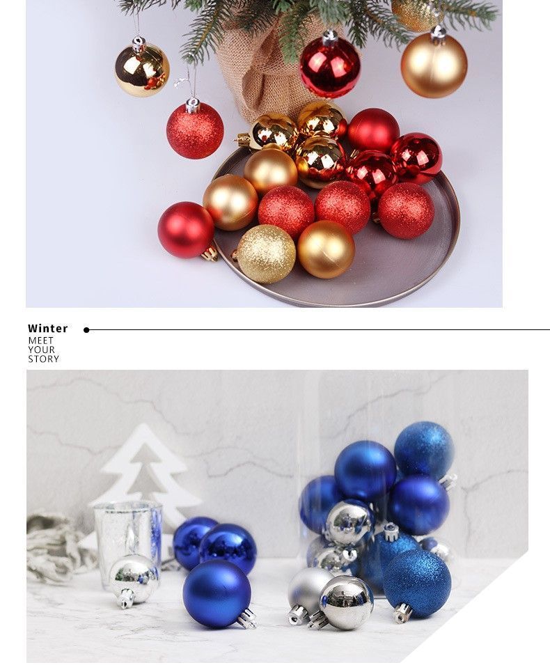 24 Count Plastic Electroplated Festive Decor Baubles, Purple 8cm Glossy Spheres to Enrich Christmas Display and Halloween Party Overall Atmosphere