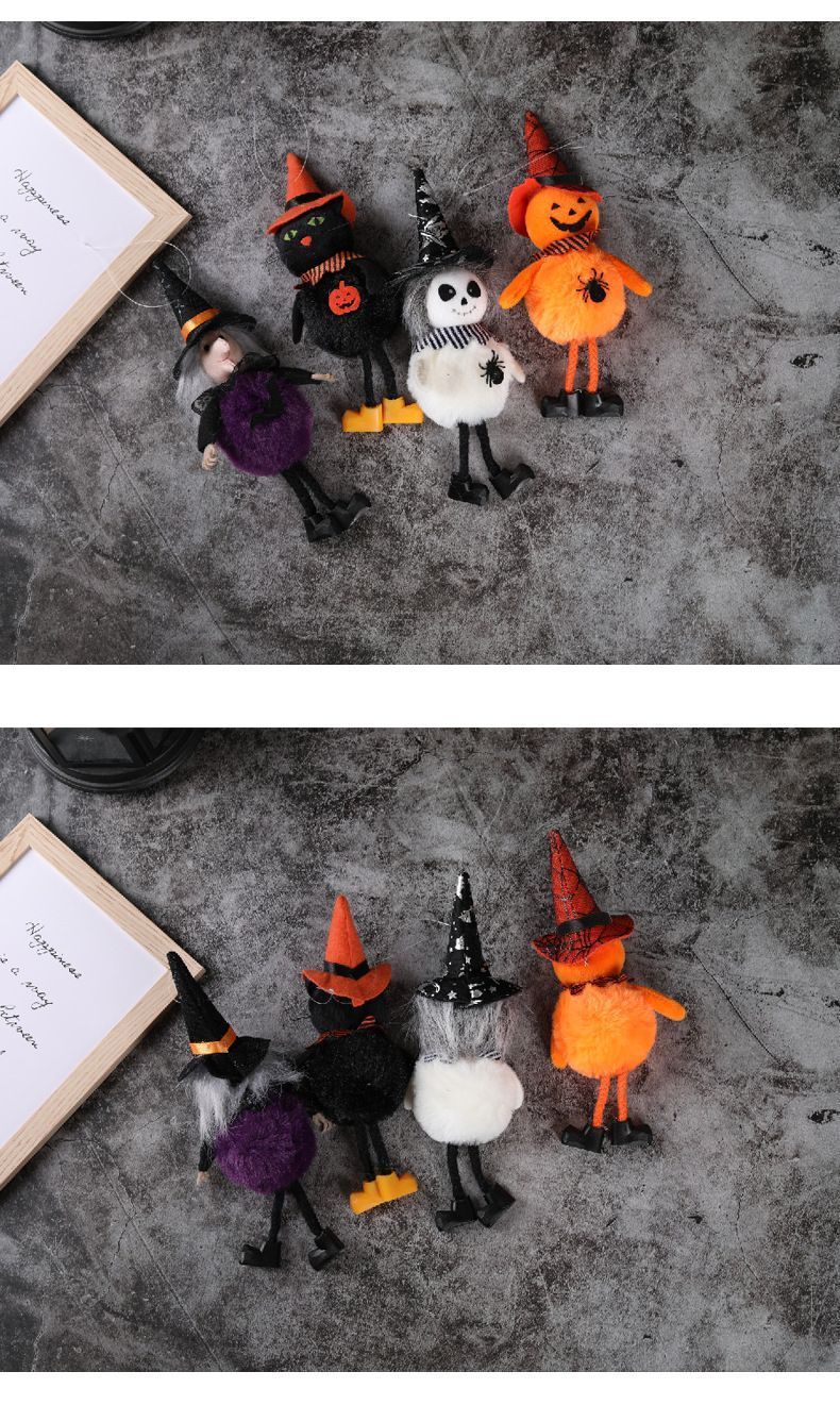 Round Belly Witch Shaped Halloween Hanging Ornament with Broom Accessory, Spooky Wall & Haunted House Decor, Suitable for Halloween Party Layout and Christmas Holiday Gift Selection