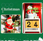 Snowman Design Wooden Christmas Advent Calendar Desktop Ornament, Cute Table Decor for Front Desk Display and Christmas Souvenir Gift Package