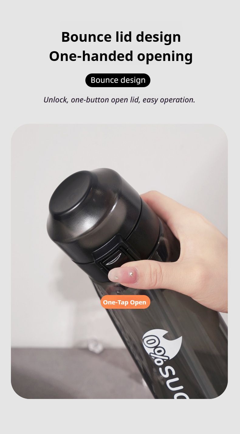 0 Sugar 0 Calorie Scented Water Bottle Transparent black
