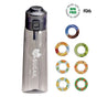 0 Sugar 0 Calorie Scented Water Bottle Transparent black 7 rings