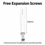 2" Nickel Hidden T Shelf Bracket 2Pcs w/ 5x60&5x80 Screws