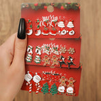 E1246-1 Holiday Styling Earring Ornaments, Christmas & Halloween Cosplay Outfit Matching Accessory, Tiny Lightweight Piercing Jewelry, Ideal Small Holiday Gift