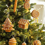 Foam Gingerbread Candy Ornament, Christmas & Halloween Home Window Door Hanging Decoration, Festive Tree Pendant, Nice Holiday Gift for Xmas Scene Layout