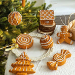 Foam Gingerbread Candy Cane Hanging Ornament, Christmas & Halloween Door & Window Decoration, Xmas Tree Hanging Charm, Lovely Holiday Party Accessory