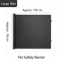 Automatic Retractable Pet Gate, Large Size Black 78*130cm, Anti‑jump Cat Separation Fence, Home Safety Barrier, Christmas & Halloween Pet Supply, Thoughtful Holiday Present