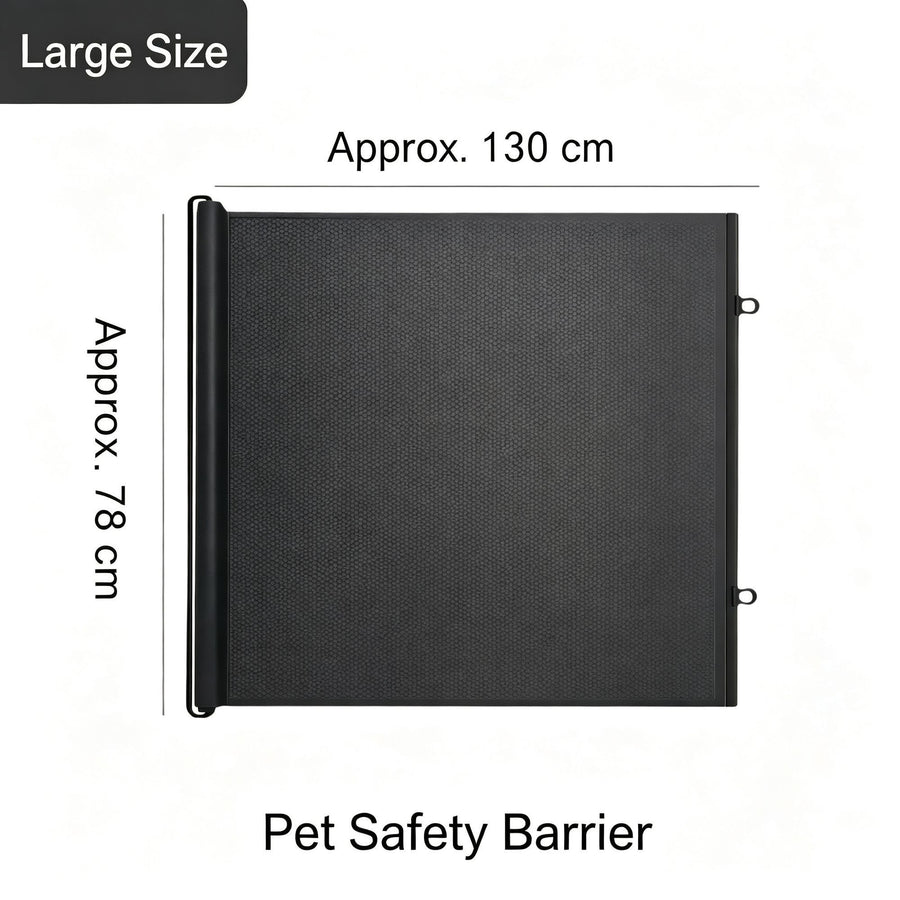 Automatic Retractable Pet Gate, Large Size Black 78*130cm, Anti‑jump Cat Separation Fence, Home Safety Barrier, Christmas & Halloween Pet Supply, Thoughtful Holiday Present