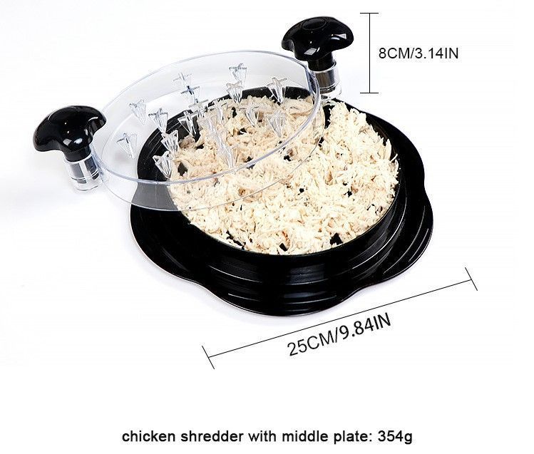 Multi‑Piece Manual Chicken Shredding Kit,Purple Interlayer Shredder Including Brush plus Fork,Hand‑Driven Meat Processor,Christmas Halloween Family Party Kitchen Gift