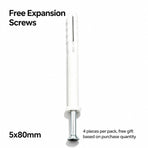 5" Black Hidden T Shelf Bracket 4Pcs w/ 5x60&5x80 Screws