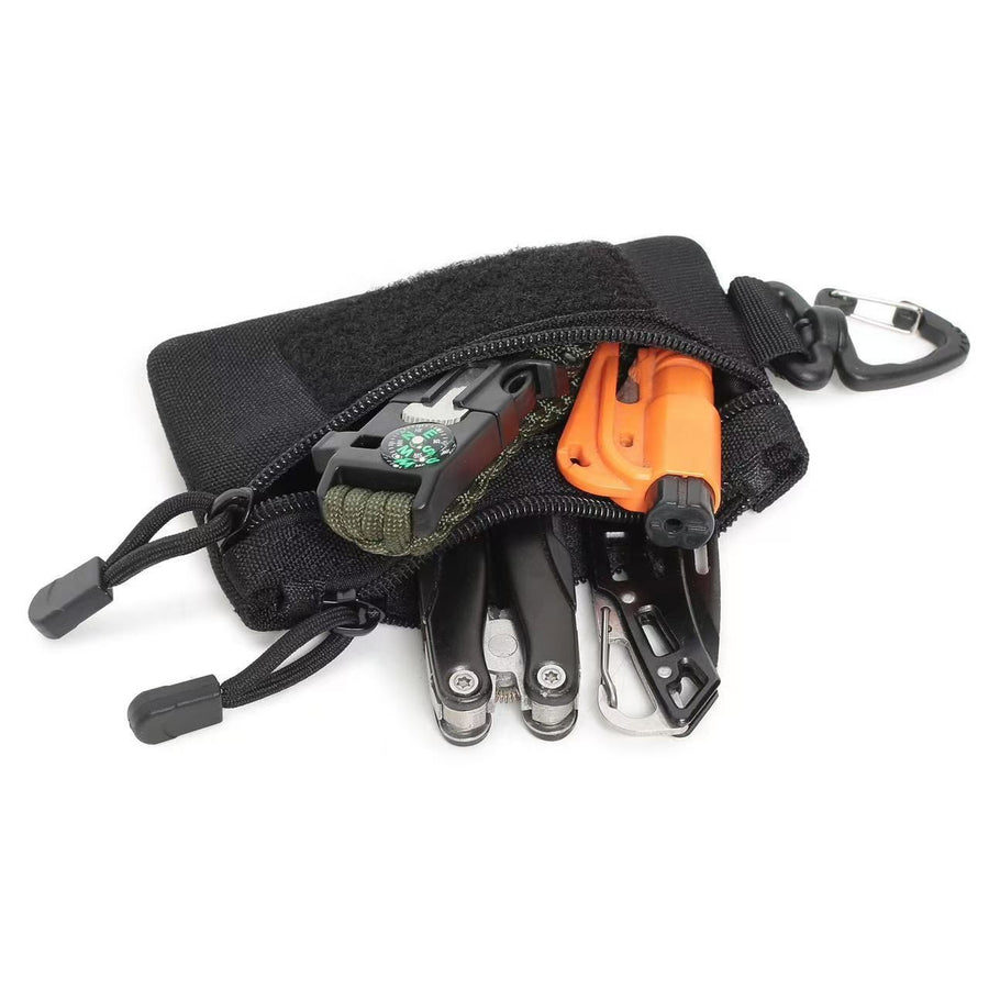 Lightweight Outdoor Waist Bag With Zipper, Multi‑Use Belt Pouch for Coins Keys Small Gadgets, Deep Olive Green, Versatile Hiking Daily Accessory, Christmas Halloween Activity Gift