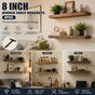 8" Black Hidden T Shelf Bracket 4Pcs w/ 5x60&5x80 Screws