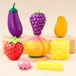 Super Big Squeeze Fidget Squish Toy, Dough Slow Rebound Stress Reliever, 17cm Grape Decompression Toy