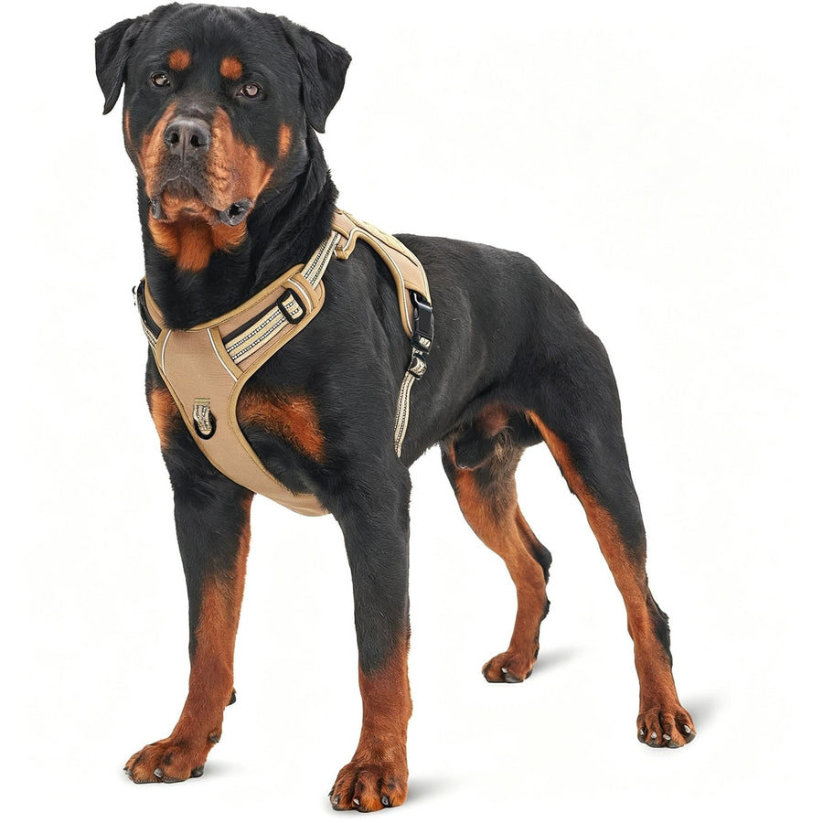Pet Dog Reflective Mesh Harness Adjustable Vest With Comfort Handle Popular Christmas Holiday Gift Black Size XL