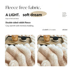 Premium Rabbit Fleece Double Blanket Thick Flannel Milk Fleece Bed Throw Matcha Green 200×230cm Perfect Christmas Gift
