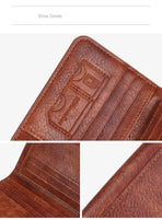 Premium Vintage PU Men Trifold Wallet Slim Short Foldable Credit Card Holder Coin Purse Black Ideal Christmas Gift