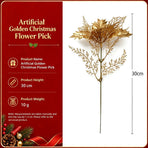 Christmas Single Flower Stem Artificial Floral Pick SD61 2 Pcs Perfect Christmas Gift