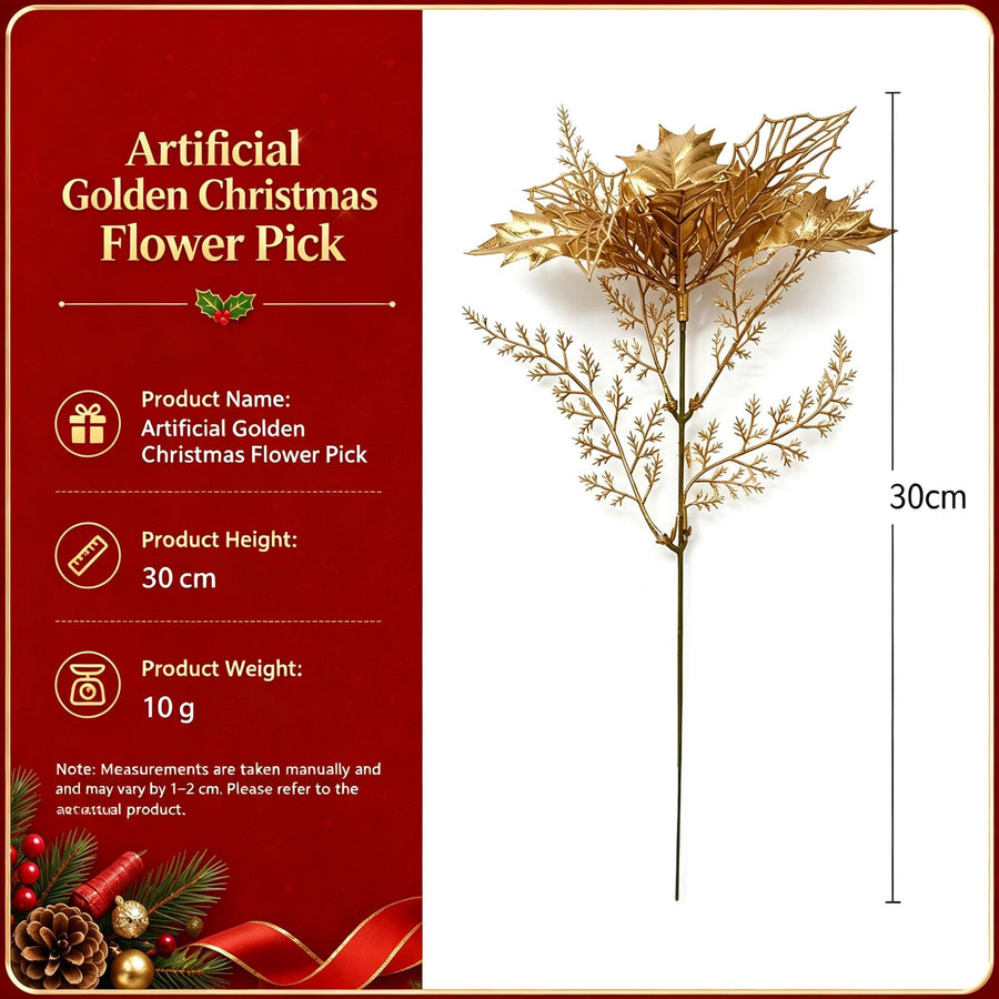 Christmas Single Flower Stem Artificial Floral Pick SD61 2 Pcs Perfect Christmas Gift
