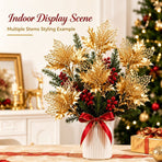 Christmas Single Flower Stem Artificial Floral Pick SD61 2 Pcs Perfect Christmas Gift