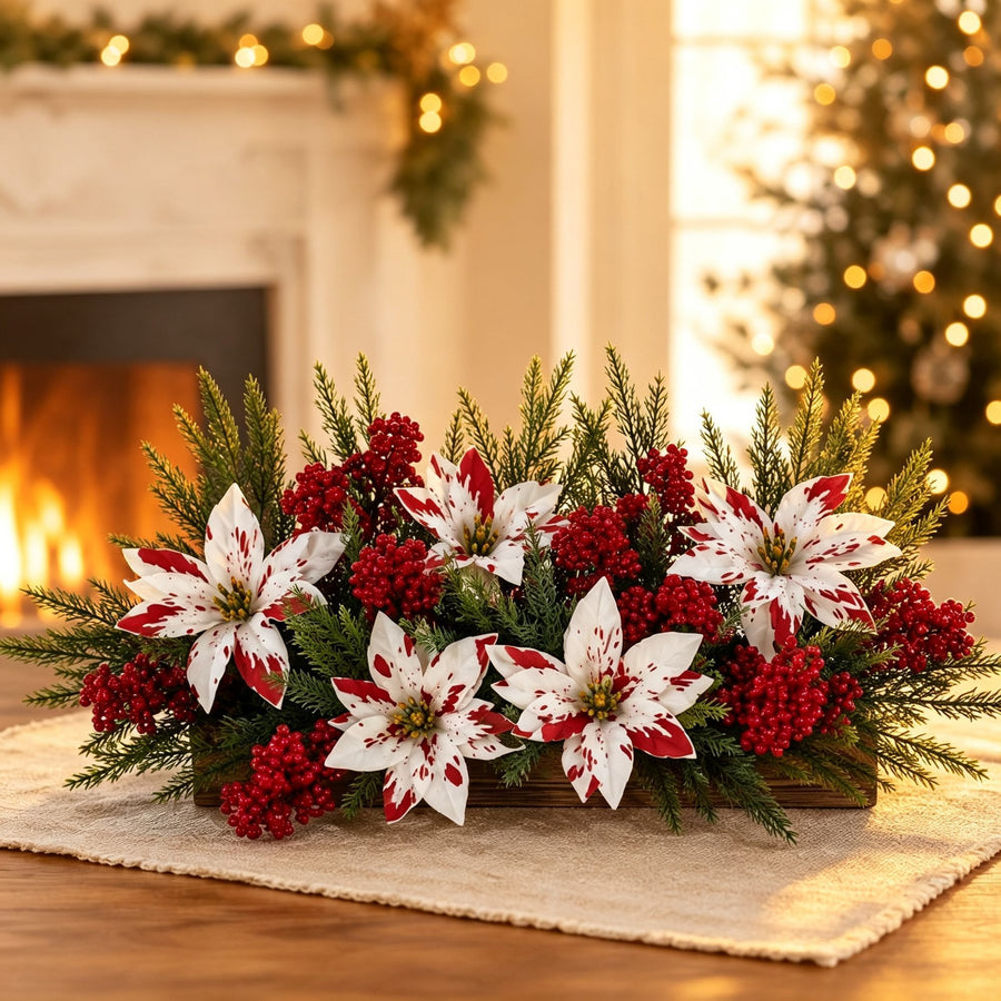 Christmas Single Flower Stem Artificial Floral Pick SD61 2 Pcs Perfect Christmas Gift