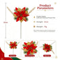 Christmas Single Flower Stem Artificial Floral Craft Supply SD63 2 Pcs Recommended Christmas Holiday Gift