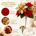 Christmas Single Flower Stem Artificial Floral Craft Supply SD63 2 Pcs Recommended Christmas Holiday Gift