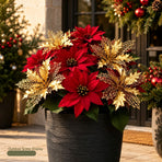 Christmas Single Flower Stem Artificial Floral Craft Supply SD63 2 Pcs Recommended Christmas Holiday Gift