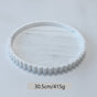 Marble Print Silicone Wavy Edge Round Tray Multi-Use Storage Tray for Jewelry Aroma Base White Marble 30.5cm 415g Popular Christmas Holiday Gift