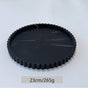Marble Pattern Silicone Wavy Lace Round Tray Jewelry Trinket Organizer Aroma Base Black Marble 23cm 265g for Christmas Gifting