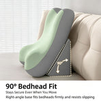 Multi-Function Split Back Support Pillow Bed Sofa Reading Cushion Neck Lumbar Protection Blue Grey Color Block Standard Suitable for Christmas Gifting
