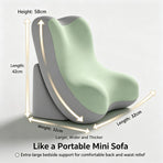 Multifunctional Split Bed Backrest Pillow Neck Lumbar Support Cushion Sofa Reading Pillow Light Yellow Standard Perfect Christmas Gift