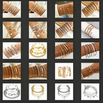 Vintage Irregular Bracelet Set Women Layered Bangle Set Minimalist Hand Jewelry 5998201 Popular Christmas Holiday Gift