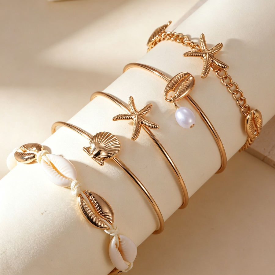 Trendy Irregular Bracelet Set Women Layered Bangle Set Hand Jewelry h920 Nice Christmas Present