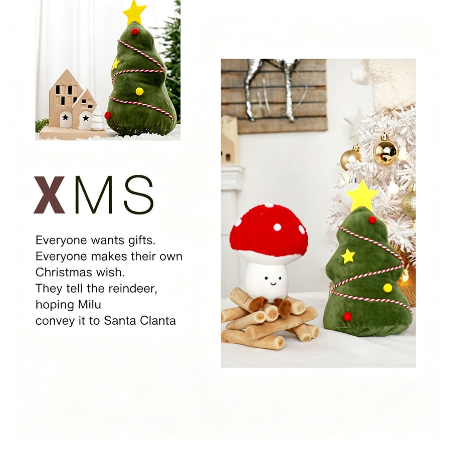 Christmas Tree Shaped Cute Plush Ornament Doll Pendant Holiday Decor Gift Great Christmas Present