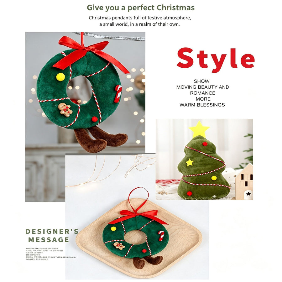 Christmas Tree Shaped Cute Plush Ornament Doll Pendant Holiday Decor Gift Great Christmas Present