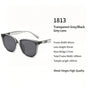 Sheer Clear Grey Frame Dark Grey Lens Cat Eye Sunglasses UV400, Lightweight Subtle Cool Daily Vibe, Nice Christmas Present