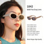 Solid Taupe Grey Lens Cat Eye Sunglasses UV400 Protection, Warm Tea Tone Casual Everyday Look, Perfect Christmas Gift