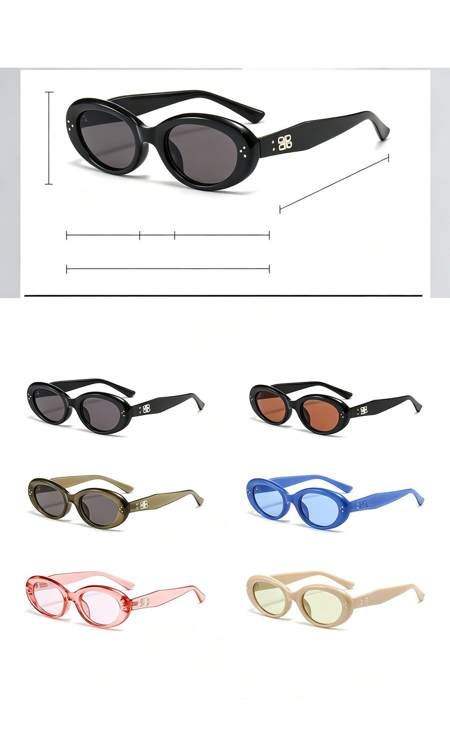Polished Glossy Black Frame Brown Lens Cat Eye Sunglasses UV400, Retro Premium Outfit Upgrade Look, Perfect Christmas Gift
